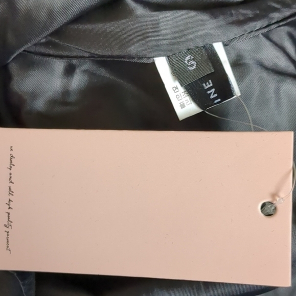 Black Asymmetrical Side Zip Blazer Jacket with Faux Buttons Detail size Small - Picture 7 of 8